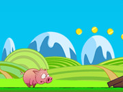 Pink Running Pig